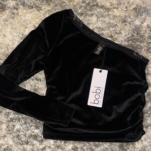 Bobi Luxe Black Velvet Top